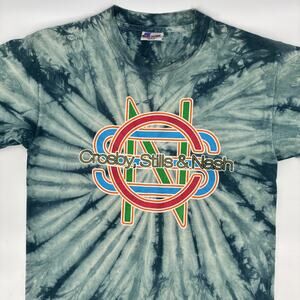 Crosby Stills And Nash Shirt Men Medium 2012 Summer Tour Tie Dye Graphic Music